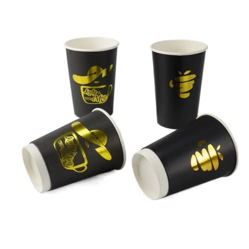 Hot Paper Cup Gold Foil Stamping